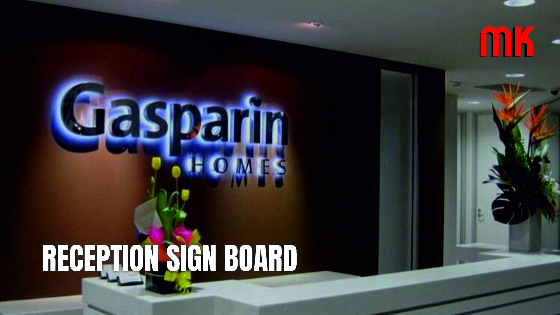 reception sign board