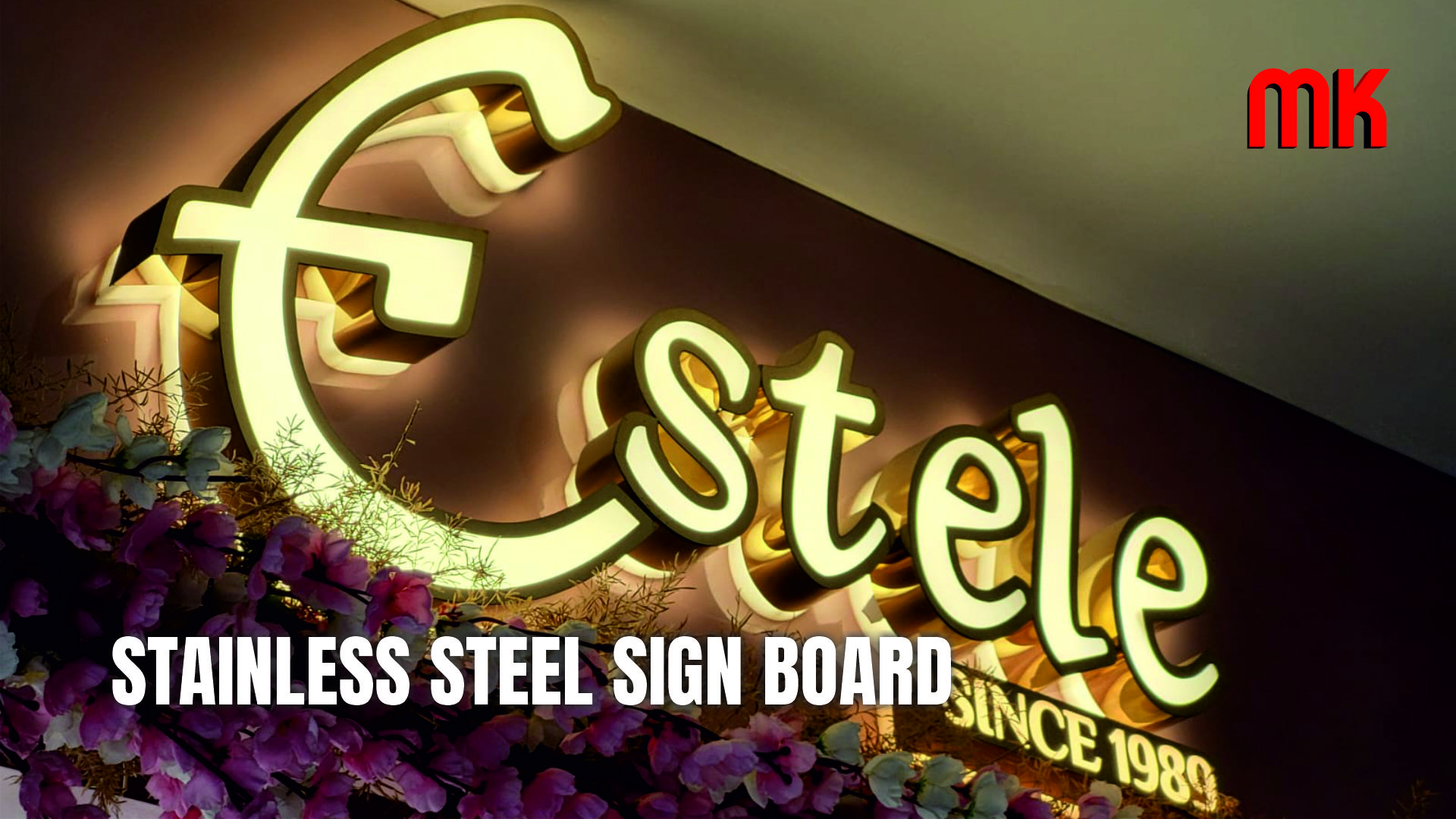 stainless steel sign board