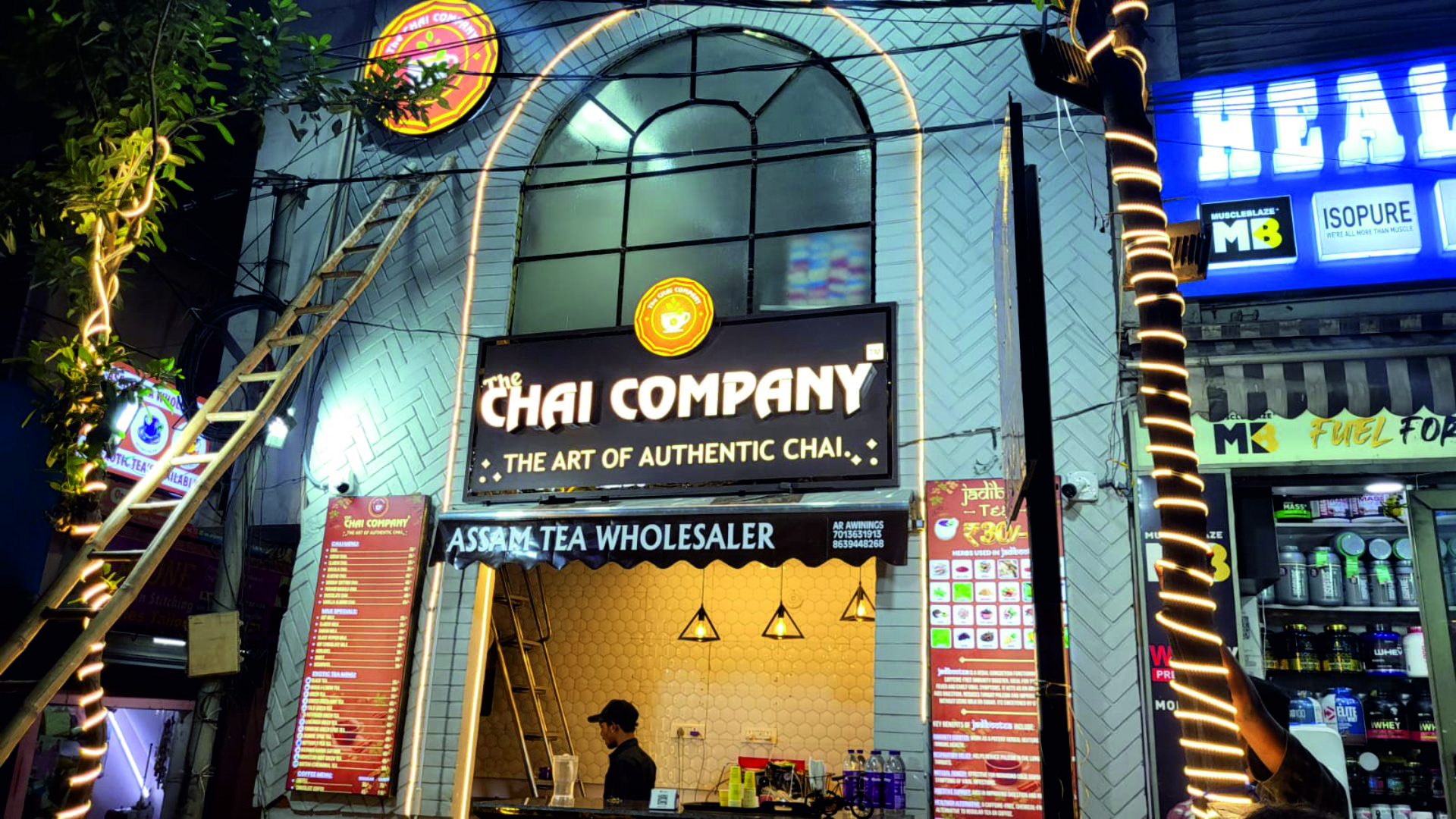 chai company channel letter signboard